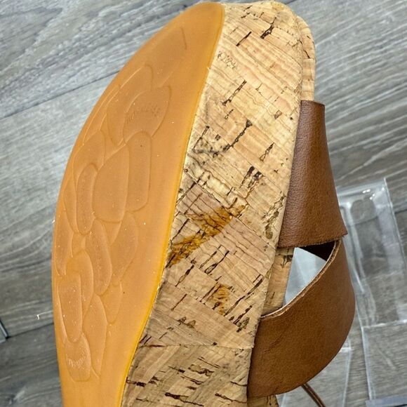 Kork-Ease Myrna 2.0 Women’s Sz 9M Brown Tan Leather Ankle Strap Wedge Sandals - Picture 12 of 12